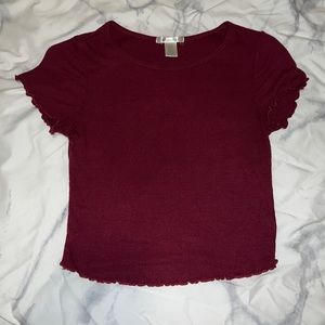 Red crop top